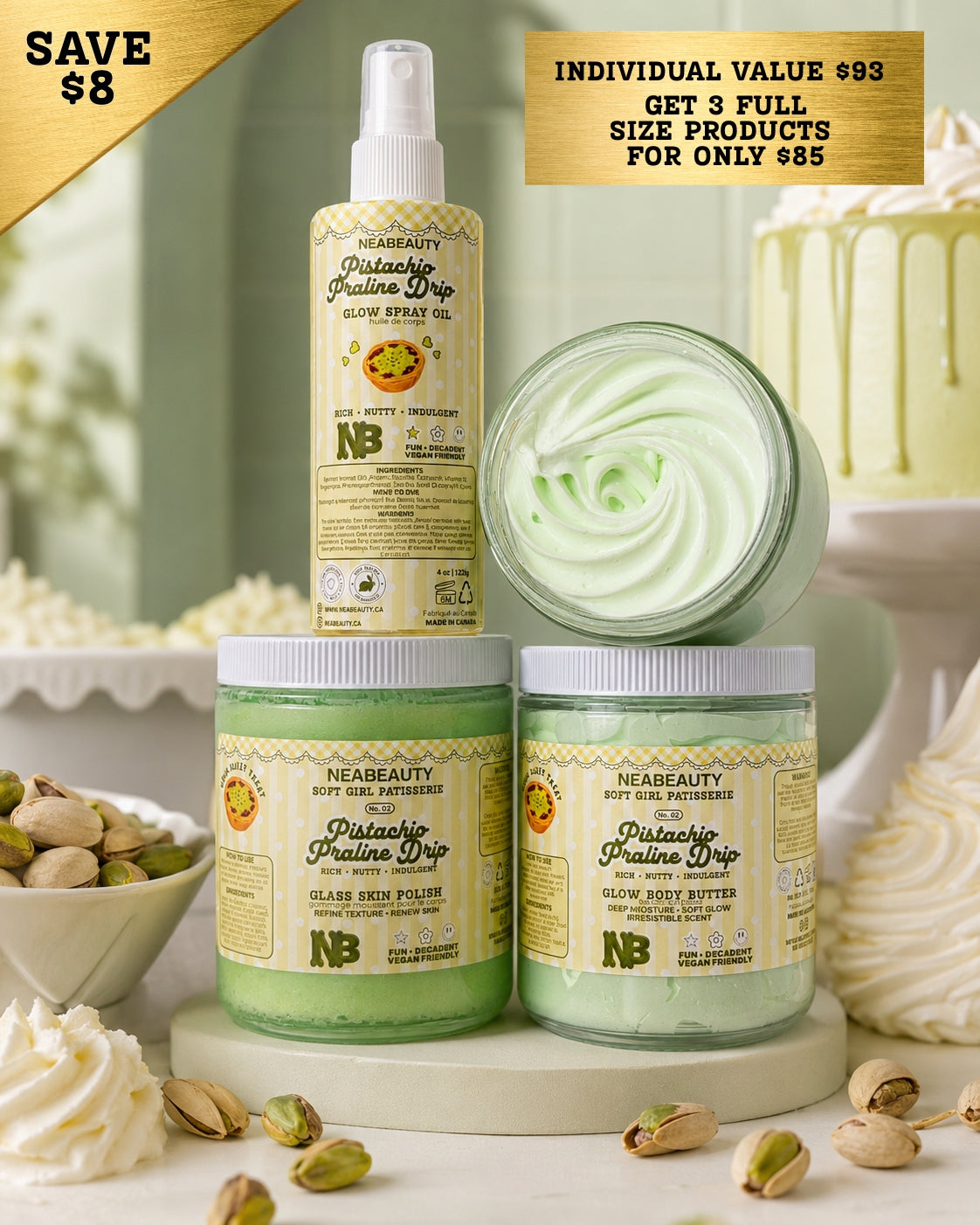 Pistachio Praline Drip Bundle