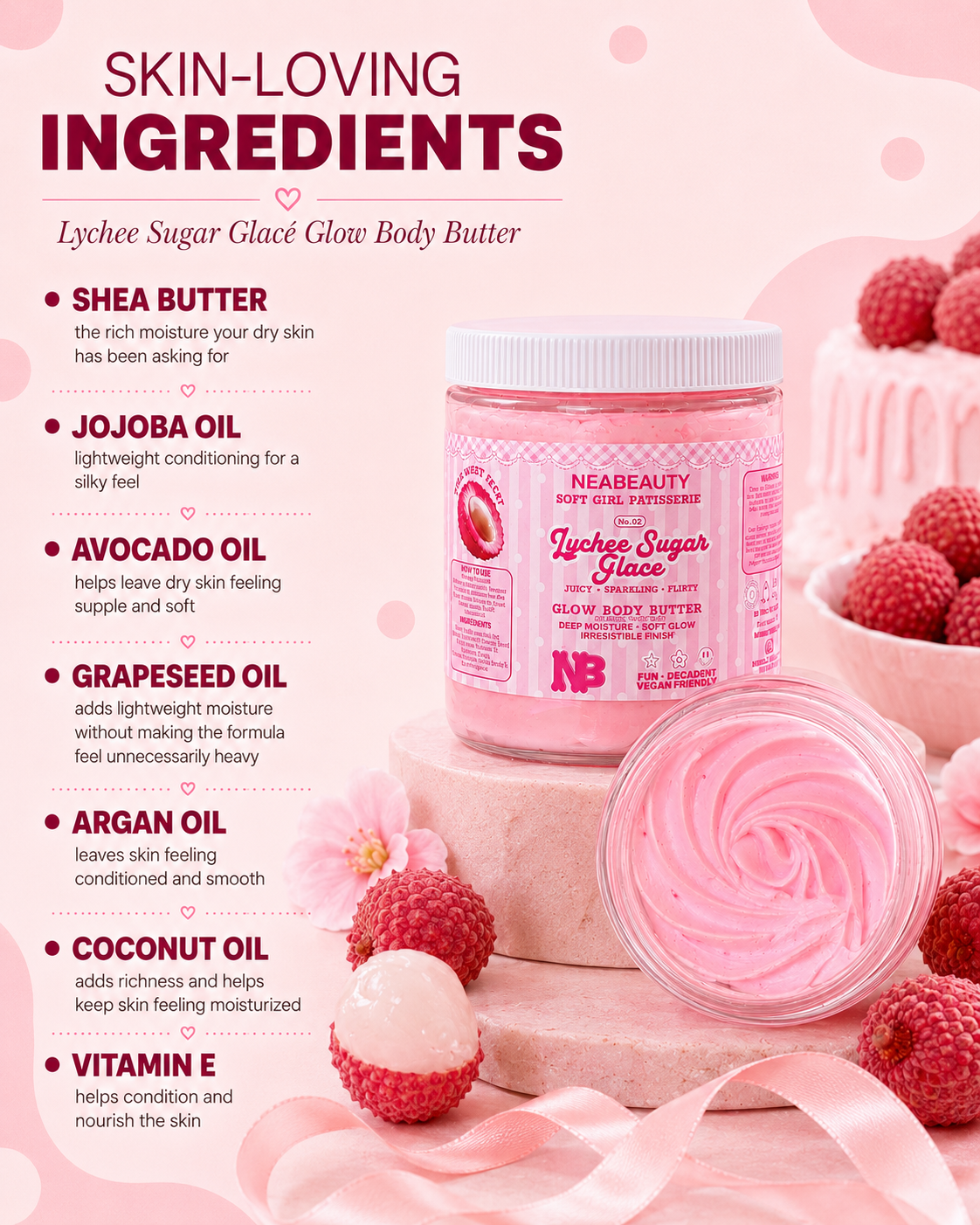Lychee Sugar Glacé Butter
