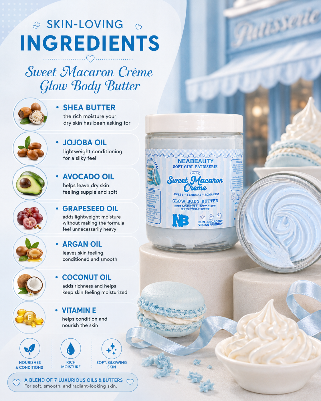 Sweet Macaron Crème Butter
