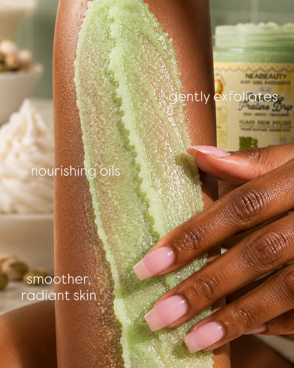 Pistachio Praline Drip Polish