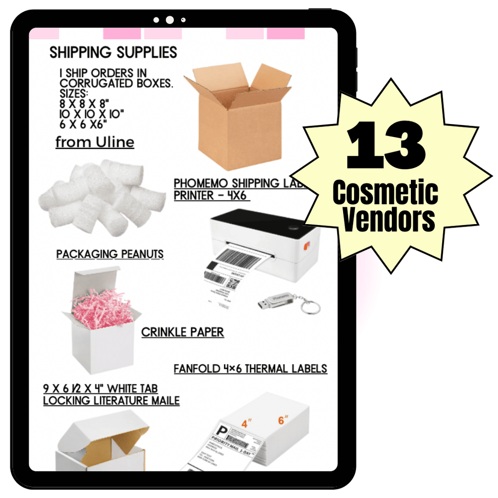 Cosmetic + Packaging Supplier List - NEABEAUTY